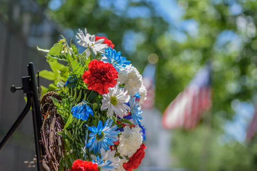 memorial day flower arrangement